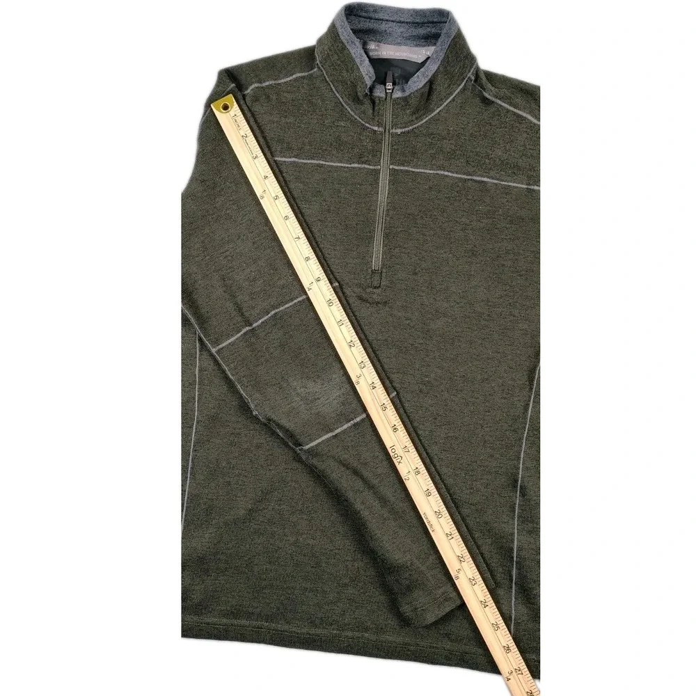 Kuhl  Outdoor Gear  1/4 Zip Mock Neck Long Sleeve  Pullover Mens  Dark Green